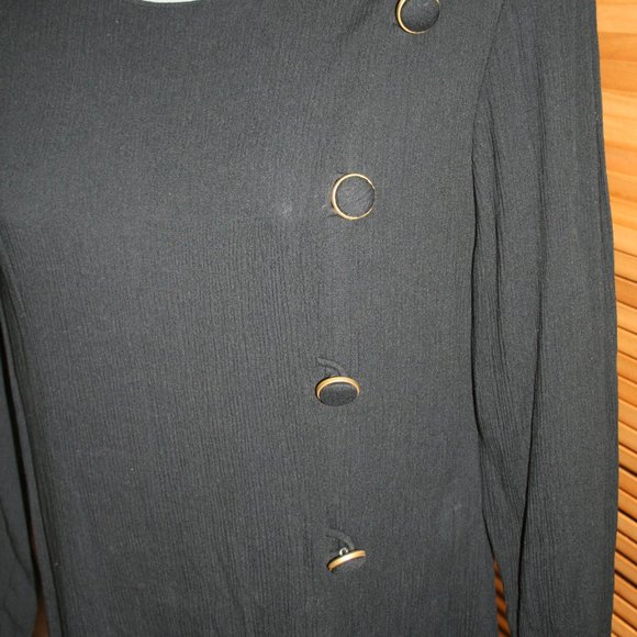 Sarah Richards Straight Pencil Dress With Shoulder Pads Size 3/4 - Picture 3 of 10